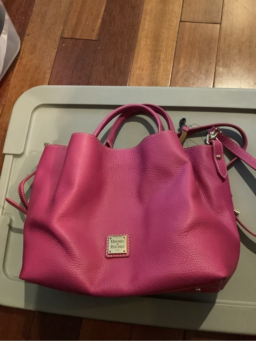 Dooney & Bourke Hot Pink Pebble Leather Tote New with tag